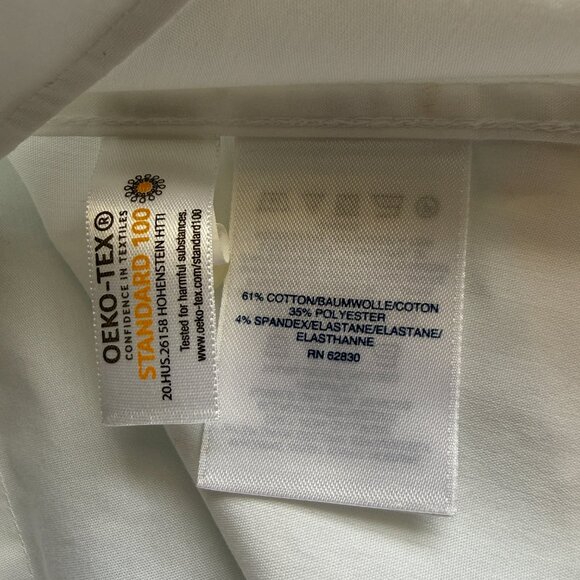 Lands' End white 3/4 sleeve button down collared shirt women's 4P - Picture 8 of 9